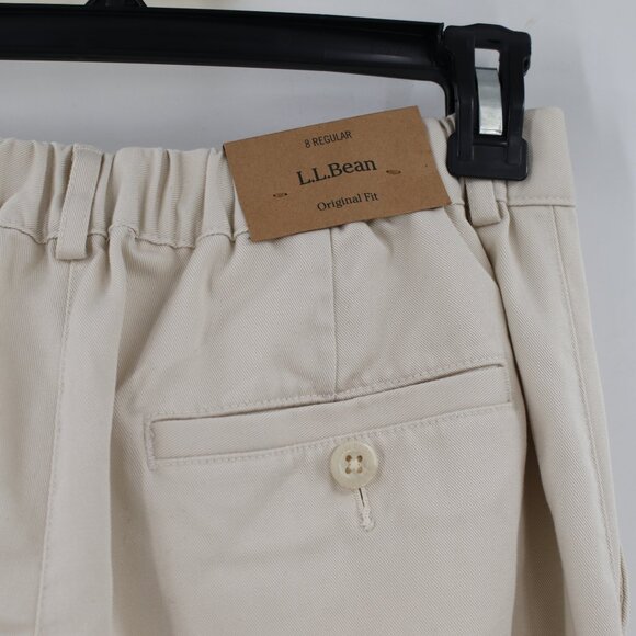 NWT L.L. Bean Pant Women 8 Original Fit Wrinkle Free Cotton Twill Heritage Stone - Picture 7 of 14